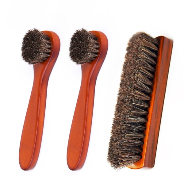 x shoe cleaning brush care brush / shoe brush - high-quality horsehair brush for shoe cleaning and care