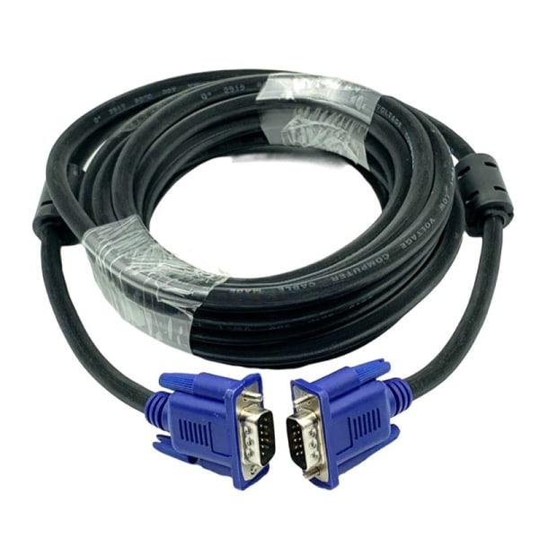 Vga10m avec anneau magnétique VGA3+6 câble de données en cuivre mâle à mâle mâle câble de connexion pour monitor VGA câble vidéo