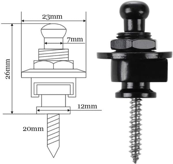 4-pack Gitarrremmar med Lås, Knäppta, Halksäkra