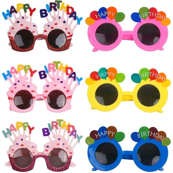Födelsedagsglasögon6 par solglasögon på födelsedagen för barn och vuxna