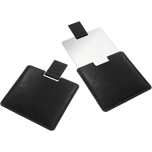 Petit miroir ultra fin - Noir, acier inoxydable incassable avec é