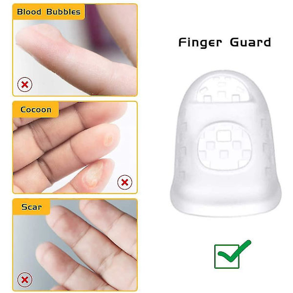 Silikonskydd för fingrar, 40 stycken 5 storlekar halkfria gummifingrar