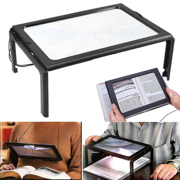 Usb Large Magnifying Glass Hands Free Reading Magnifier With Led Light