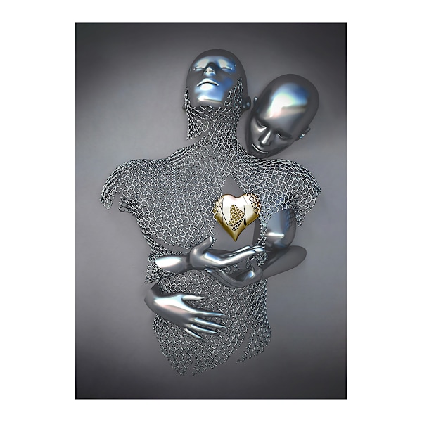 Metal Character Embrace -veistoskehys, kehyksetön juliste, seinäkuva