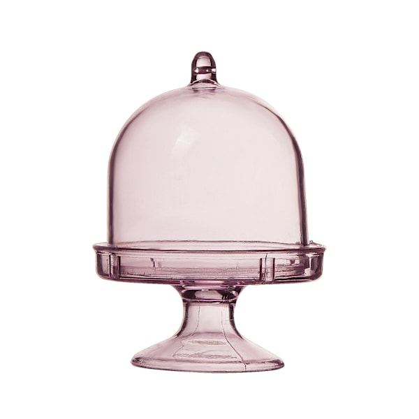 12 st Godisaskar med Lock Basstrukturdesign Transparent Fack Modellering Form Fyllbar Mini Smyckeskrin Ornament (Rosa)