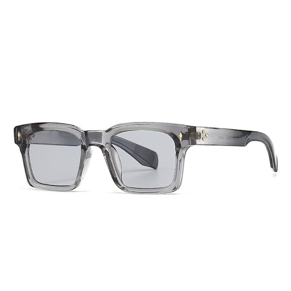 Vintage solglasögon för män herr små rektangulära glasögon herr/kvinnor märkesdesigner glasögon（grå）