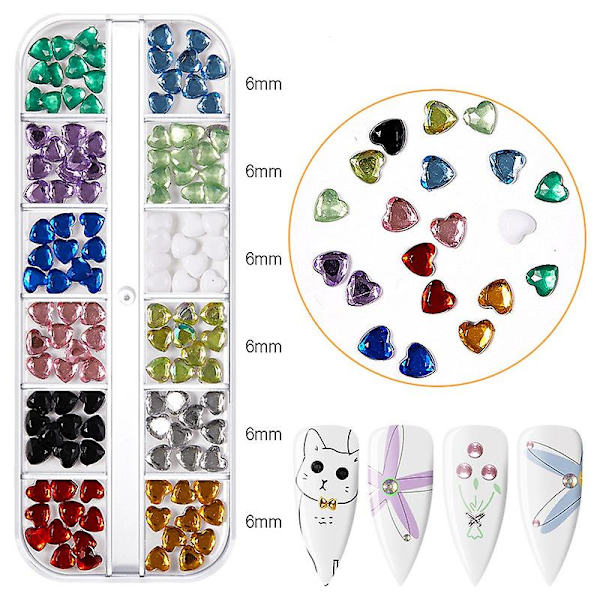 2 st Glitter för Kvinnor Naglar Dekoration Nageldesign Hantverk