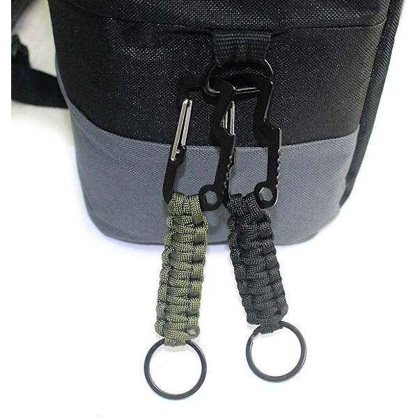 3-pakkaus selviytymislanyard-avaimenperä pullonavaajalla ja karabiinihaalla