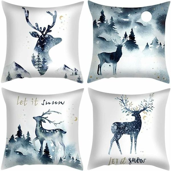 4PCS Juletema Putetrekk, Juleputetrekk, Jul