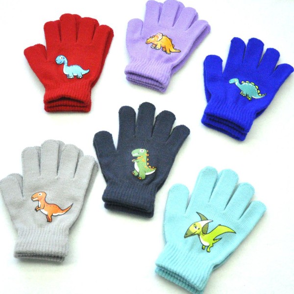 6 par strikkede handsker til børn, String Handsker Kid, String Glove, Kn