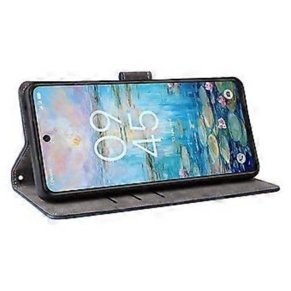 Til TCL 50 Pro NxtPaper 5G/50 NxtPaper 5G Wallet Case RFID-blokering PU Læder Cover Stativ Visning Blue
