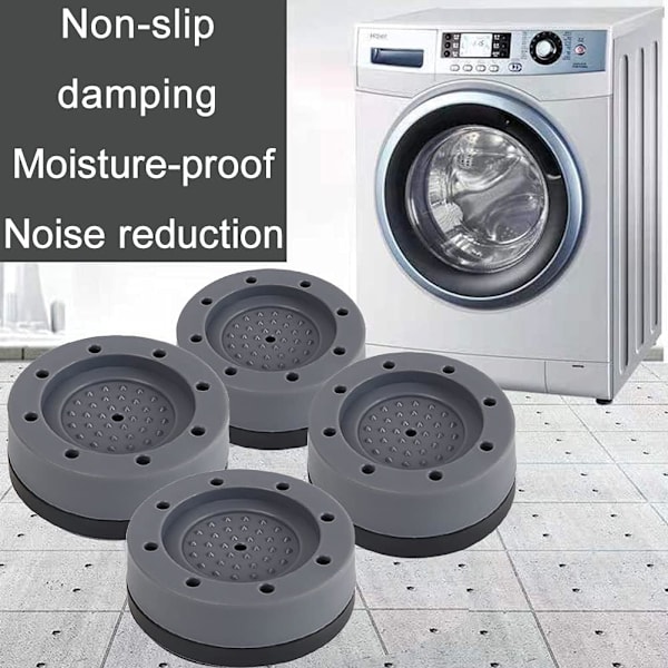 8 stk Anti-vibrasjonsmatter for vaskemaskin Runde Pads