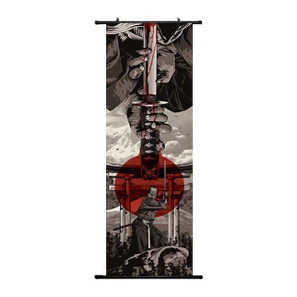 Japanilainen Samurai Ukiyo-e Vierityskuva Juliste 45*125CM 4