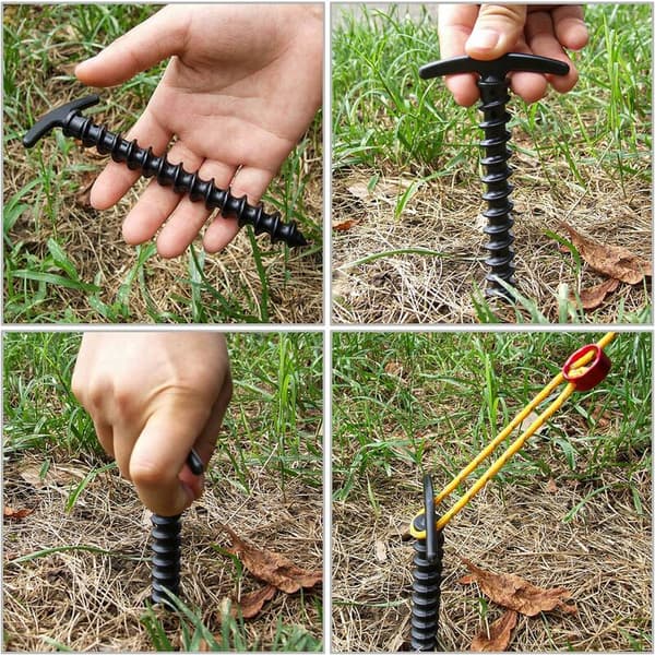 10 stk kraftige teltplugger i plast, campingplugger for