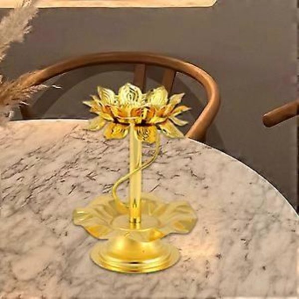 Dekorativt Ljusstake 4 Tum Legering Blomma Bladform Perfekt för Bröllop Andliga Buddhister Samlingsmaterial