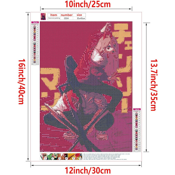 5D DIY timanttimaalaus aikuisille animaatio moottorisaha täysi timantti taidemaalaus puku kodin seinäkoriste lahja 11.8*x15.8 tuumaa