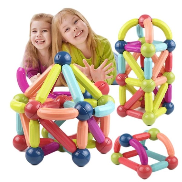 Magnetisk pinne byggklossar set barn magnetiska konstruktör block barn magnetiska leksak tegelstenar