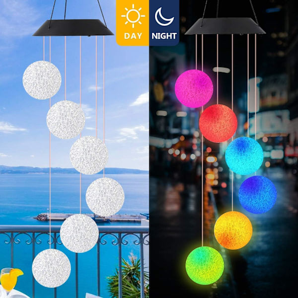 Väriä Vaihtavat Kierteinen Aurinkokäyttöinen LED-Kello Ulkokoriste