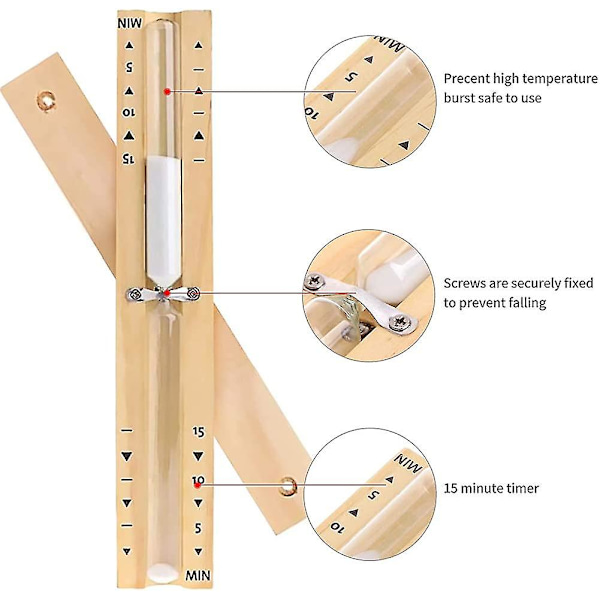 Bastu timglas, 15 minuter bastu timglas, bastu timglas, sandtimer