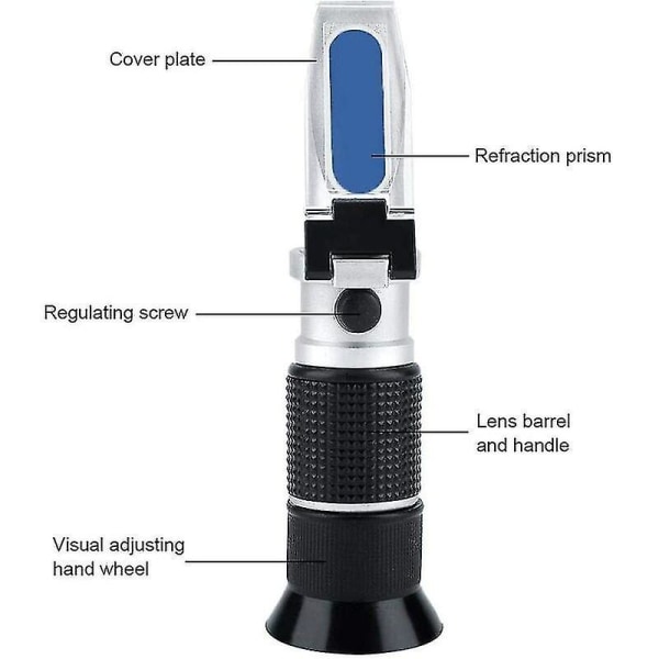 0-90% Brix-mittari, kädessä pidettävä refraktometrin sokeripitoisuuden mittaus