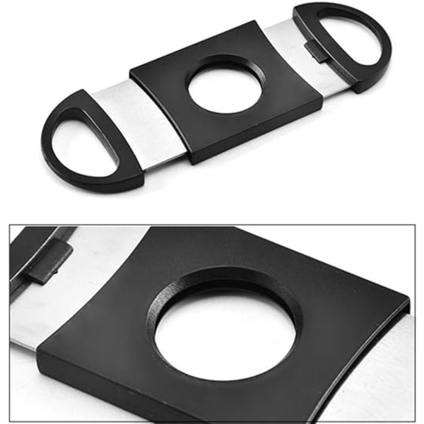 Stainless Steel Cigar Cutter Set of 2 - Double Blade - Fits Most