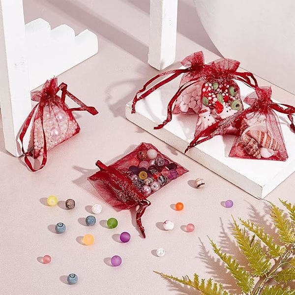 100 st Organza Presentpåsar, Små Påsar för Mors Dag, Da