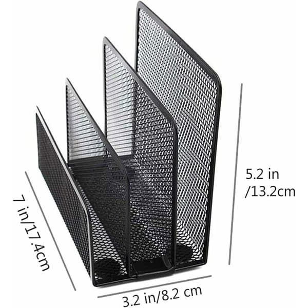 Brevbakke med 3 rom, metallnettpostarrangør, for D