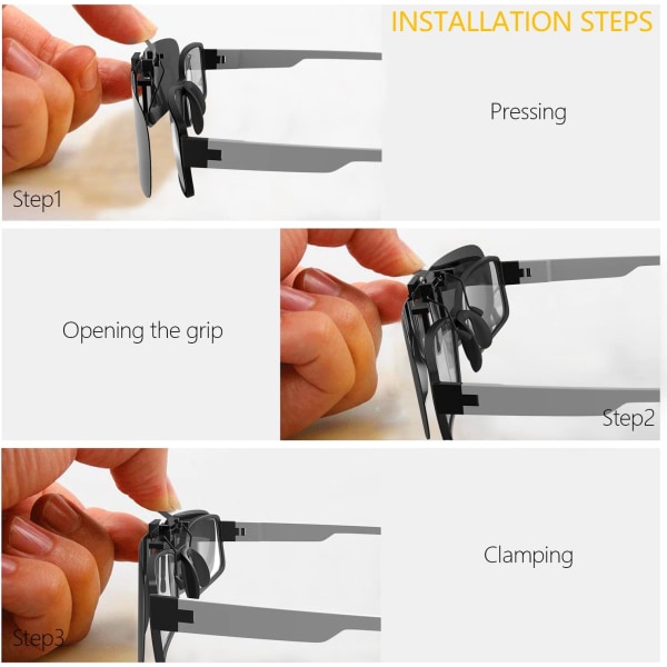 Clip-on solbriller, polariserede solbriller [2 pakke/nattesyn + D