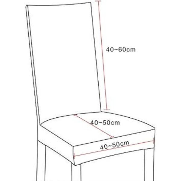 (1PCS,)4 st Stretch Stolskydd, Matstol Överdrag Elast