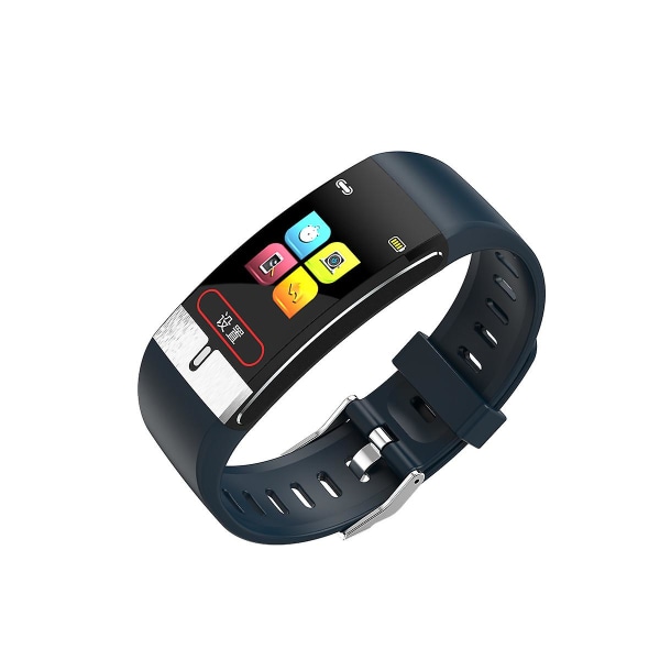 E66 Smart Watch Pulsarmbånd Skridttæller Sportsure Smartwatch Kropstemperatur Blå