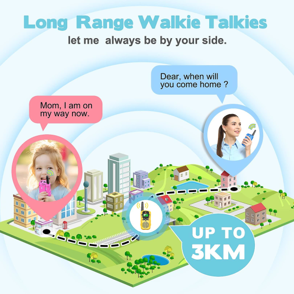 Leksaker för 3-10 år gamla pojkar, Walkie Talkies 4 5 6 7 8 år gamla pojkar presenter pojkar flickor leksaker ålder 3-10 Walkie Talkie barn lång räckvidd