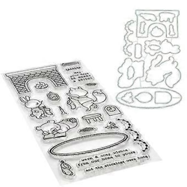 Lämmin liesi leikkausmuotit sapluuna kirkas leima DIY scrapbooking valokuva-albumi paperikortti kohokuviointi taide käsityö koristeellinen