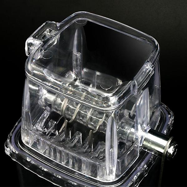 Liten husholdning transparent multifunksjonell manuell isknuser håndsveivet ismaskin Diy