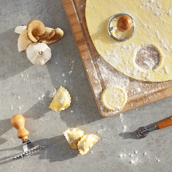 Skärbräda ravioliskärare - set om 5 - form för pasta