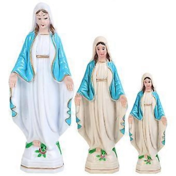 3st Jungfru Maria Staty Harts Katolsk Religiös Figurin Skrivbord Jungfru Maria Staty Dekoration