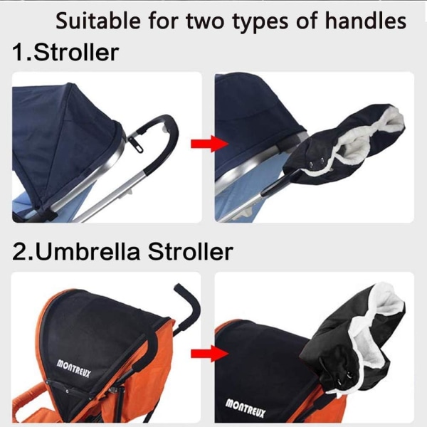 Stroller Gloves, Winter Soft Warm Windproof and Waterproof Glove,