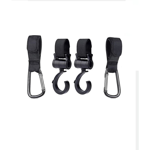 4pcs Universal 360 Degree Rotation Stroller Hook