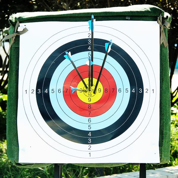 20-delt sæt af halvring-målpapir til bueskydning 60 * 60 cm