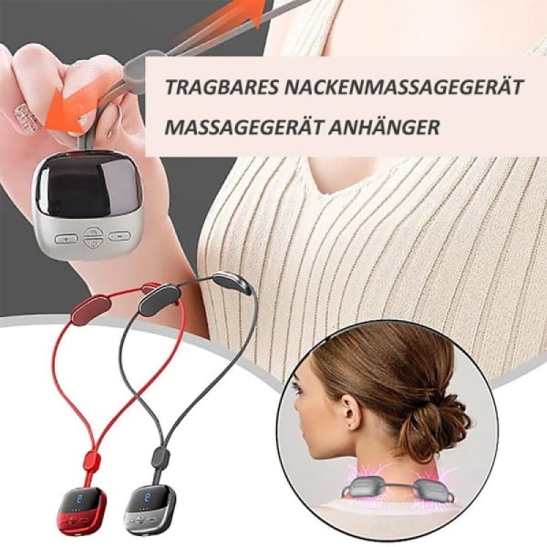 Bærbar nakkemassager med varme EMS til smertelindring