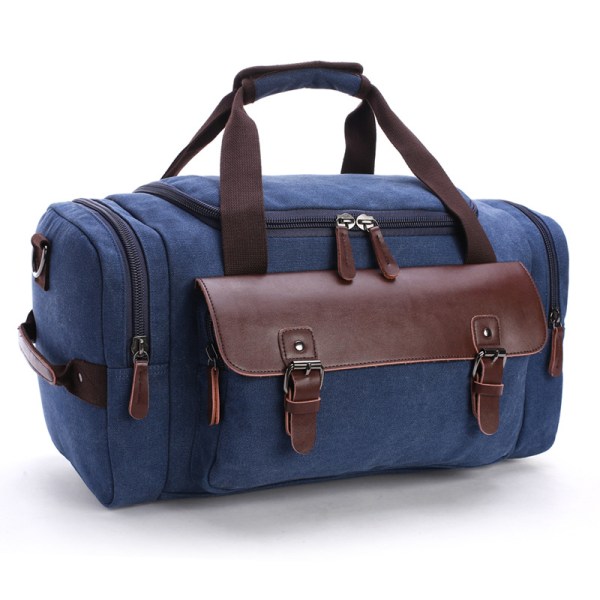 Udvidelig Canvas Duffel Bag Rejsetaske Overnatning Holdall Weekendtaske