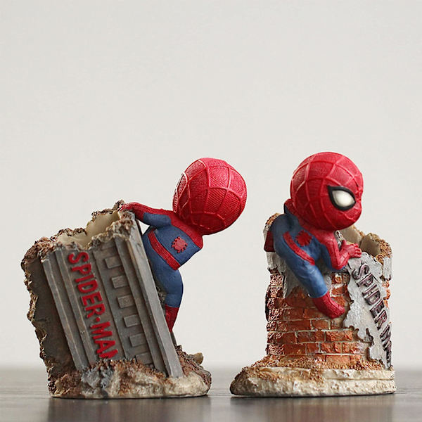 Kynäteline, Vintage Spiderman Seisova Kynäkynäkuppi, Hartsi Pöytä Tai