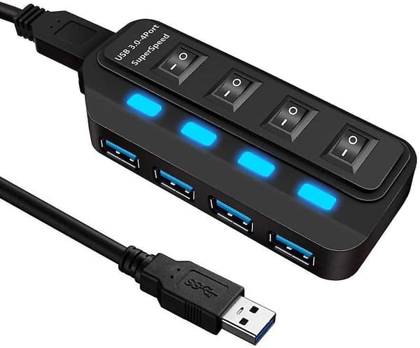 Usb Hub 3.0 med 4 porte Superspeed Data Hub