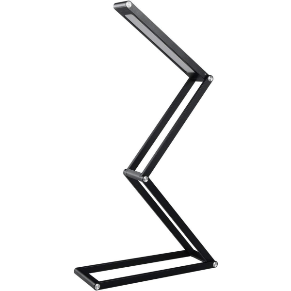 LED-skrivbordslampa, sänglampa, hopfällbar bordslampa i aluminium, trådlös