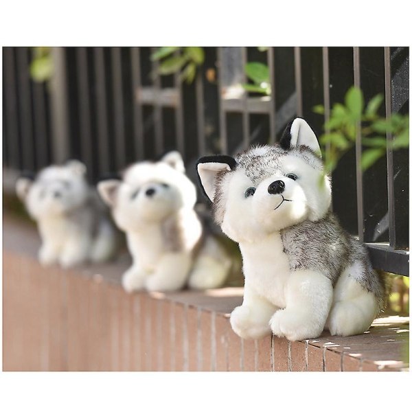 Livsliknande Siberian Husky Plyschdjur - Plyschleksak Present Till Barn (25cm)