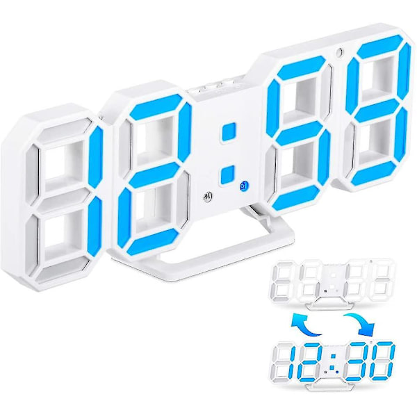 Digital väggklocka Digital Led Nummer Tid Alarmklocka med