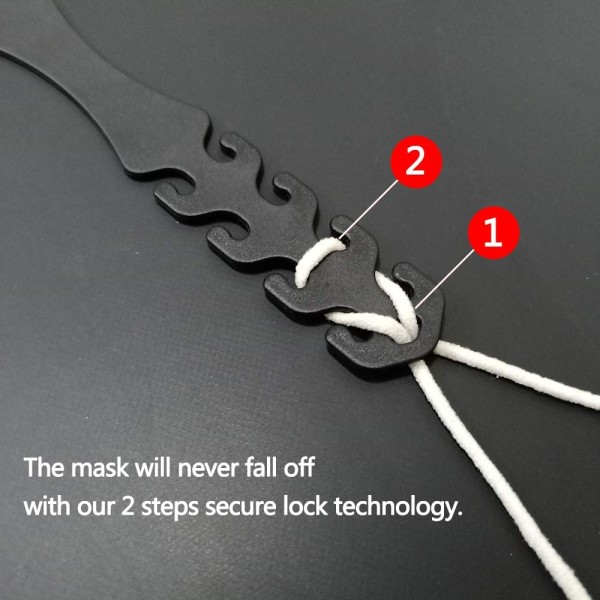 Justerbar Ear Saver Mask Strap Extender för masker, masker håller