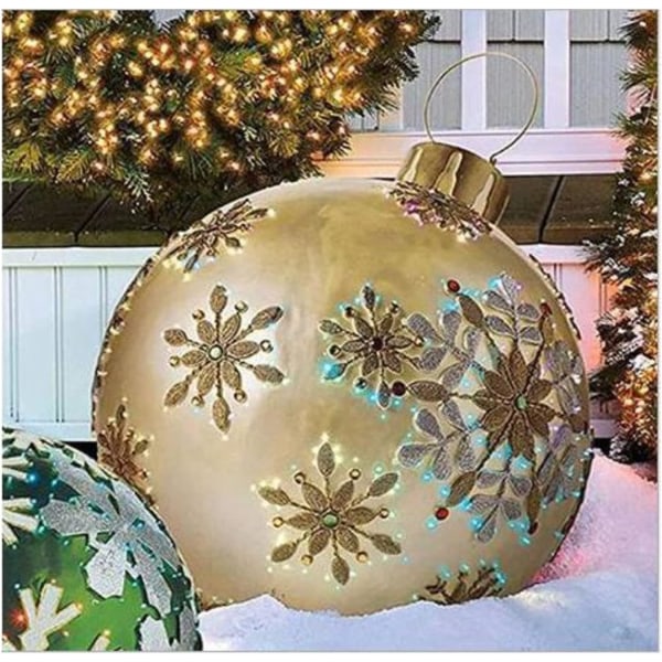 Huvudmodell 1 Giant Christmas Ball 60cm, Uppblåsbar Outdoor Christ