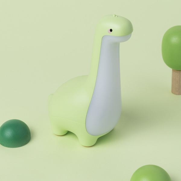 Dinosaur LED Natlampe USB Genopladelig Dæmpbar Stemningslys (Grøn)