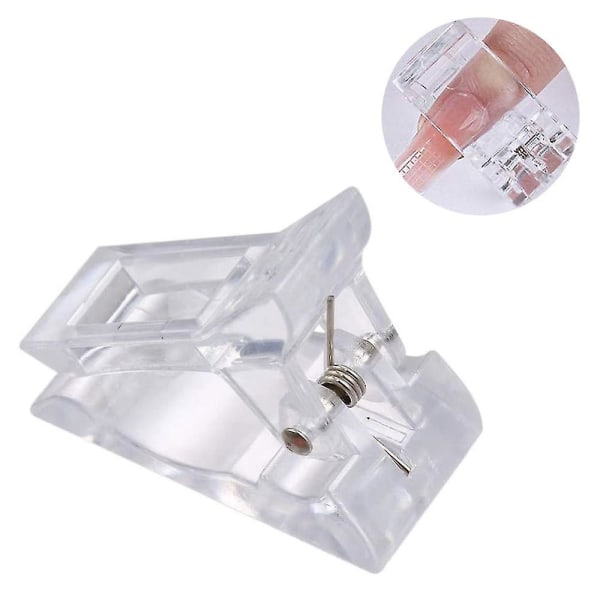 Gel Building Nail Tips Clip Transparent Extension Clip Nail Tips Clips 10PCS