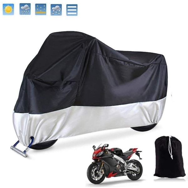 Motorcycle Tarpaulin Waterproof And Breathable Motorcycle Cover With 2 Keyholes, Dust, Rust And Uv Protection